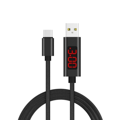 USB 2.0 High Speed Charging Cable with Voltage & Current LED Display