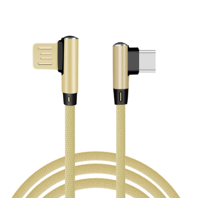 Type C cable with 90 degree connectors